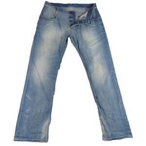 G-Star Raw New Radar Tapered Jeans Men 33x32 Blue Denim Distressed Button Fly